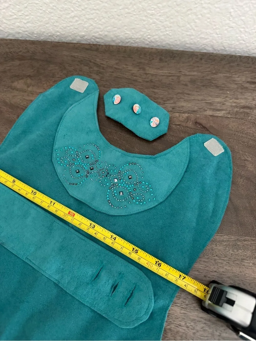 Diamond Dogs Swarovski Crystal Turquoise Blue Dog Coat Jacket